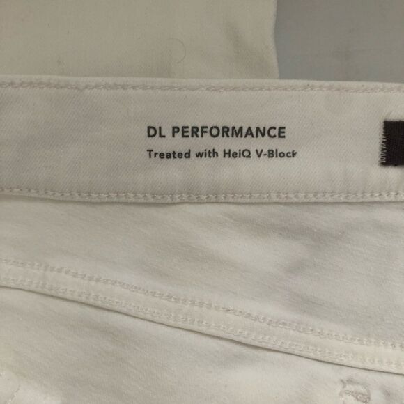 DL1961 Mara Straight Mid-Rise Instasculpt Ankle Jeans White Size 14/32 - Picture 11 of 15